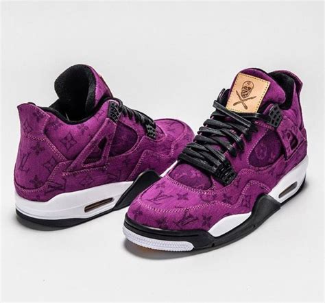 purple louis vuitton jordan 4